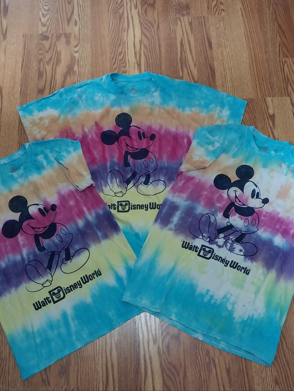 Disney Mickey Mouse Tie Dye shirt Women Multicolor Graphic Tee Disney Bundle Lot